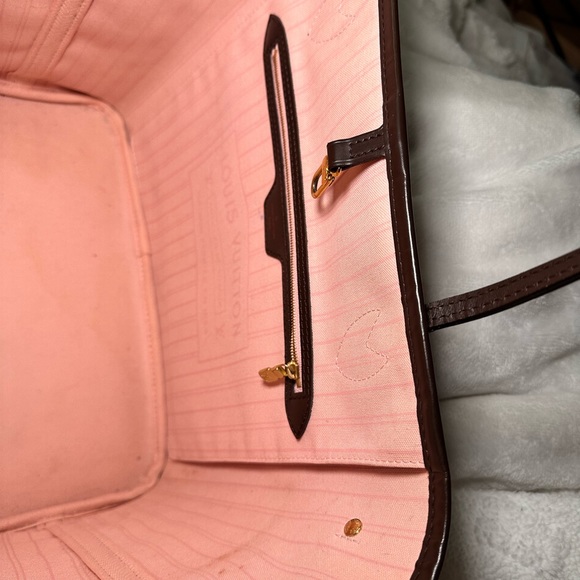 Louis Vuitton neverfull mm damier ebene rose ballerine - Picture 10 of 13